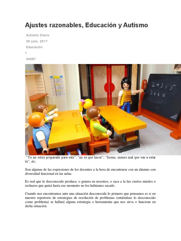 Ajustes Razonables en Educación Inclusiva | PDF | Plan de estudios ...