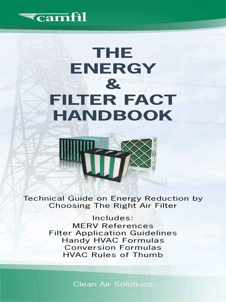 Energy and Air Filter Fact Handbook PDF PDF Gallon Grain (Unit)