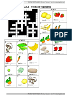 CROSSWORD PUZZLE - Fruit and Vegetables