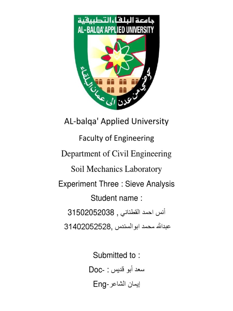 SIEVE ANALYSIS LAB REPORT PDF Nature