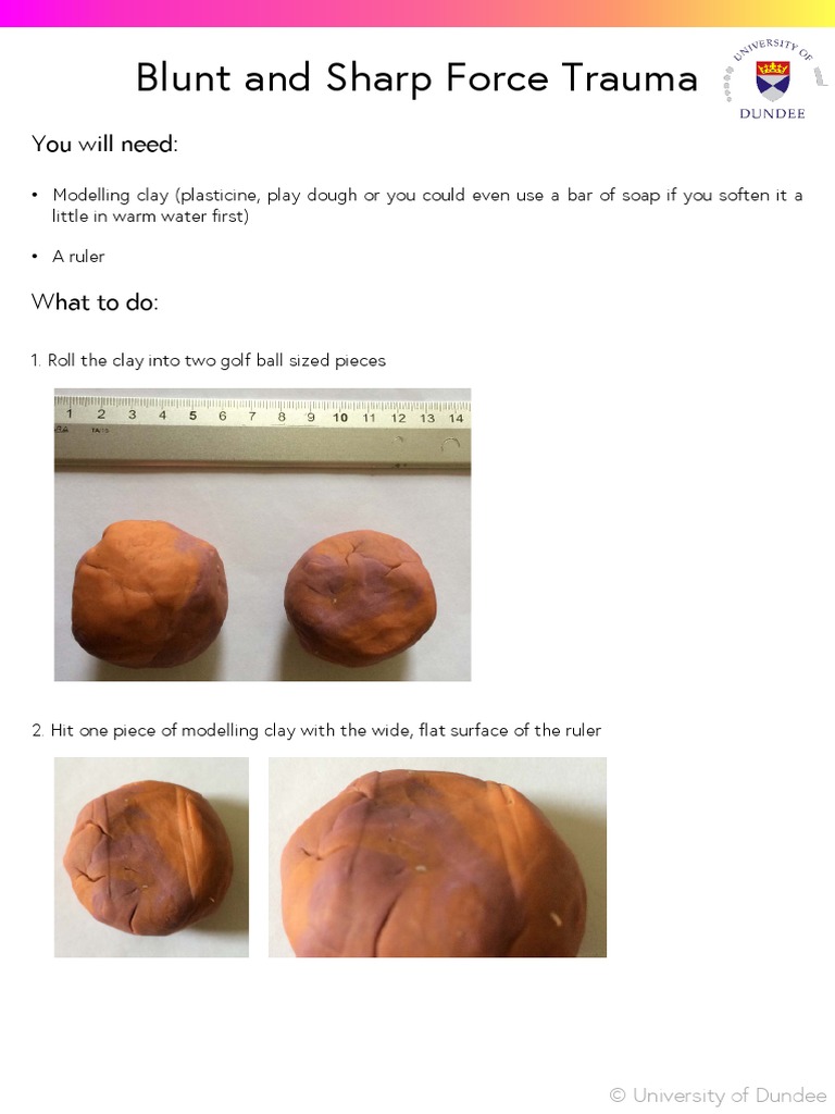 Blunt Sharp Force Trauma Exercise | PDF