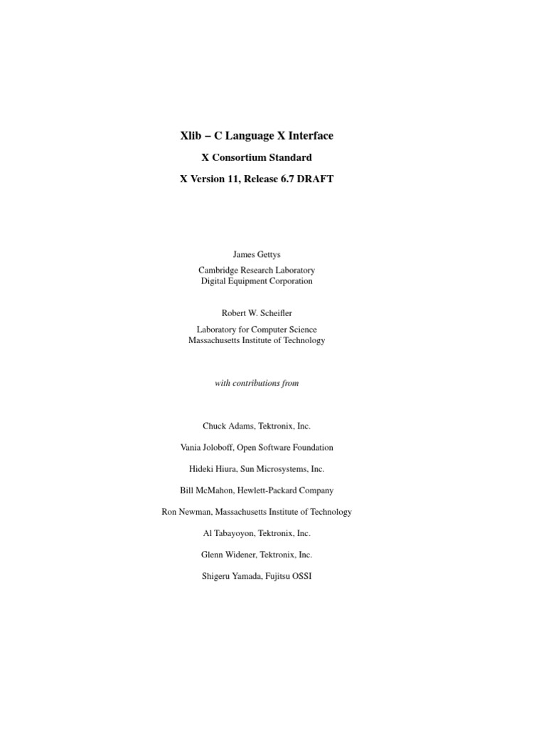 Xlib PDF C (Programming Language) Parameter Programming)