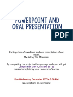 Powerpoint and Oral Presentation Project - Composition Unit 4 Lessons 10-13