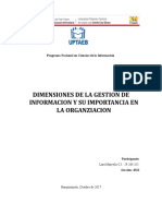 Ensayo Dimensiones de Las Gestión de Información 