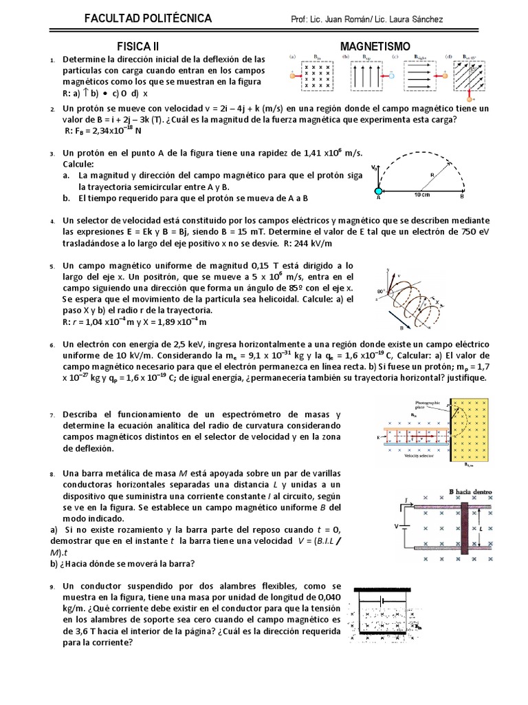 Ejercicios de Campo magnético Masa