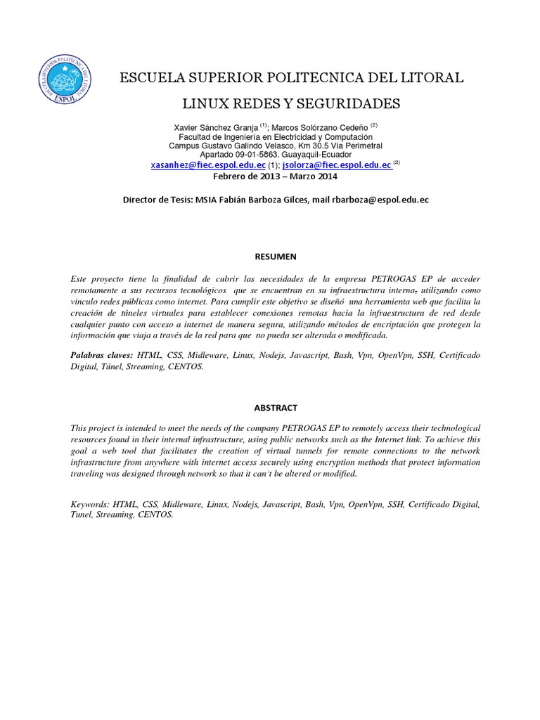 Resumen de Tesis X Sanchez, M Solorzano, Director de Tesis MSIA. Fabián ...