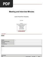 Meeting and Interview Minutes