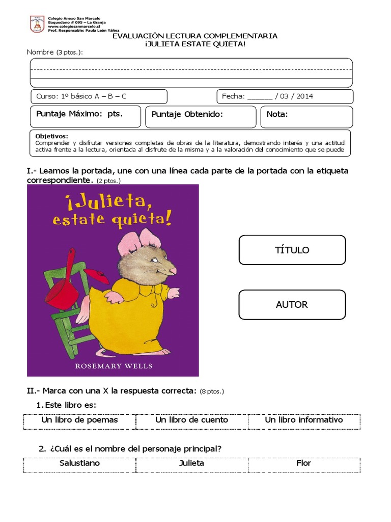 Prueba Julieta Estate Quieta PDF Ocio
