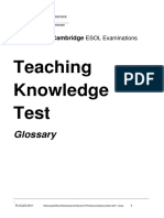 Teaching Knowledge Test: Glossary