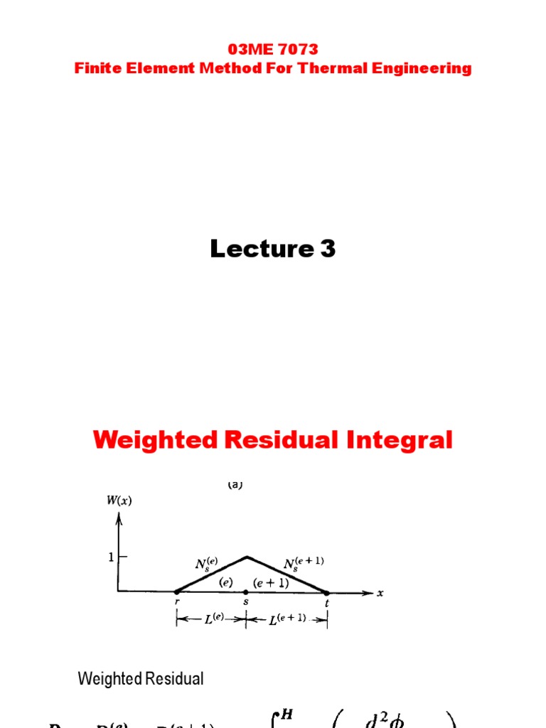 03ME 7073 Finite Element Method For Thermal Engineering | PDF ...