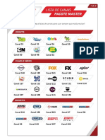 Lista de Canais Pacote MASTER