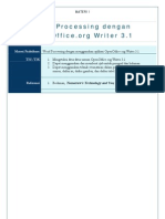 Materi I Word Processing Dengan OpenOffice.org Writer 3.1