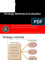 Strategy Methods & Evaluation