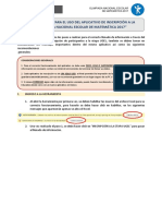 Instructivo para La Olimpiada Nacional de Matematica 2017