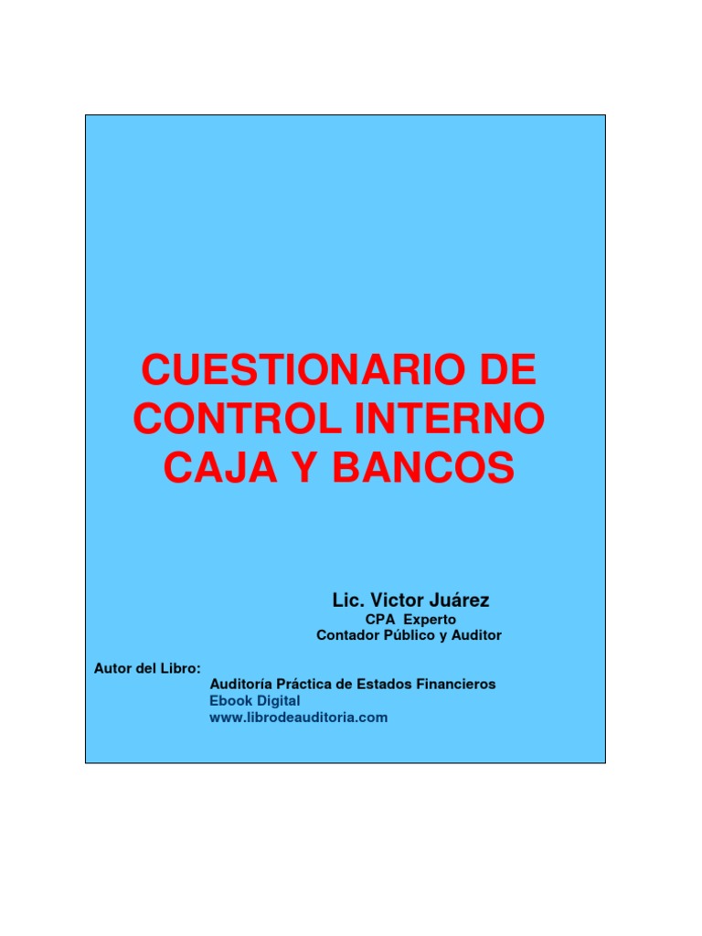 Cuestionario de Control Interno | PDF | Bancos | Cheque