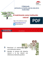 Matrimonio Como Institución Natural  