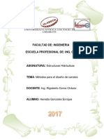 Diseño de Canales - Hidraulica - Heredia Gonzales Enrique PDF