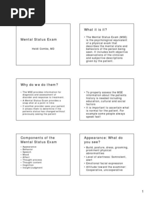 Mental Status Exam