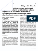 Quantitative analysis of aspirin and salicylic acid in tablets using principal component regression and classical least squares