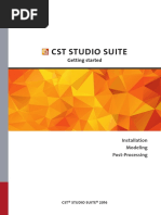 CST Studio Suite - Getting Started