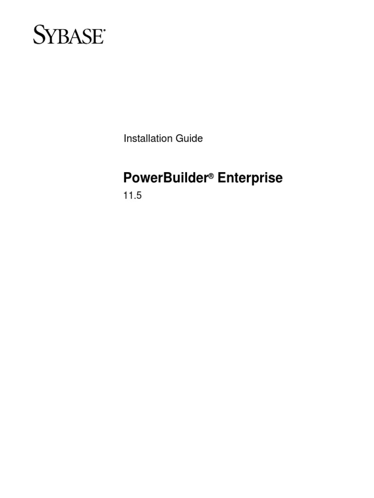 Powerbuilder Enterprise: Installation Guide | PDF | Internet ...