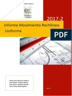 Informe - Movimiento Rectilineo Uniforme