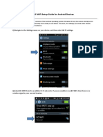 Bc-Wifi Setup Guide For Android Devices: 1) Navigate To The Settings Menu On Your Device, and Then Select Wi-Fi Settings