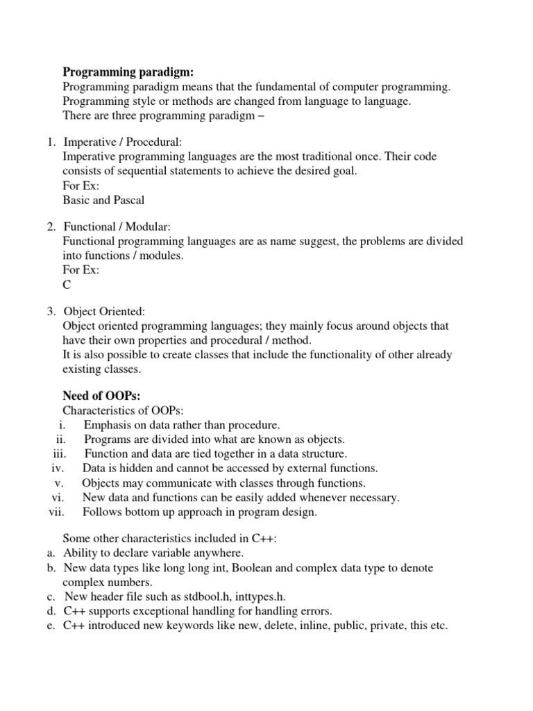 C++ Notes For Ignou Students | PDF | Constructor (Object Oriented ...