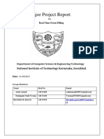 Major Project Report: Real Time Form Filling