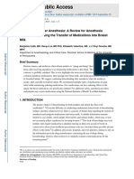 Breastfeeding After Anesthesia, A Review For Anesthesia Providers Regarding The Transfer of Medications Into Breast Milk