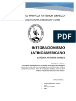 Formativa IV - Integracionismo Latinoamericano