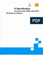 ZTE-OSK Specification: Network Performance Topic DRBC, Cell - FACH 3G Netrwork in Banska