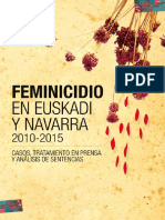 Feminicidio Euskadi Navarra 2010 2015