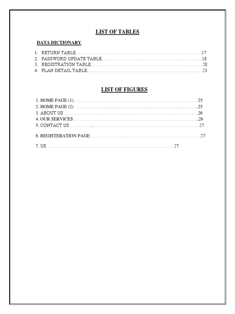 List of Tables and Figures PDF