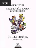 Georg Simmel Gizliliğin Ve Gizli Toplumların Sosyolojisi Pinhan Yayınları