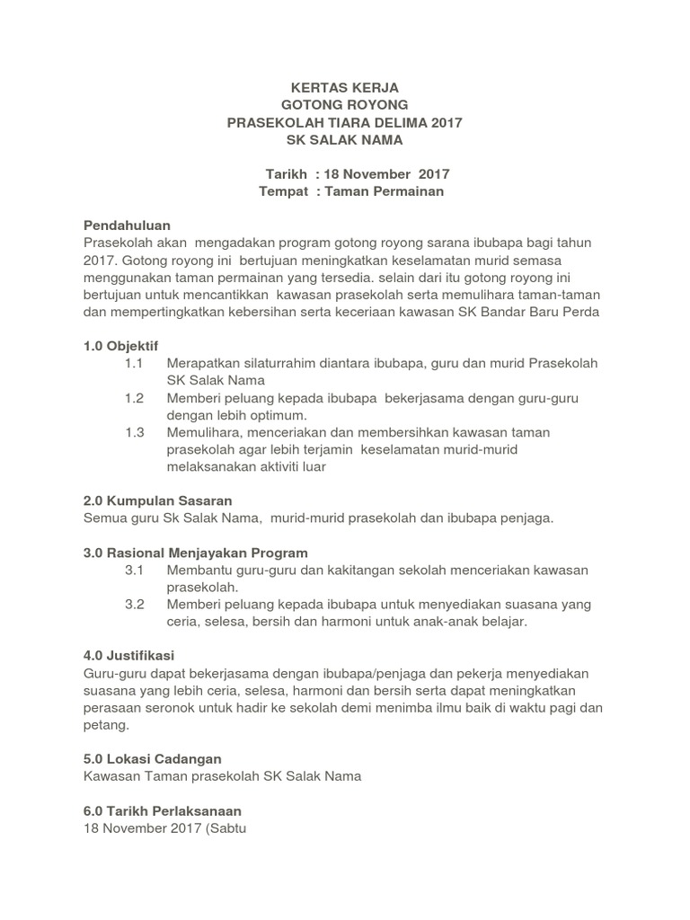 KERTAS KERJA Gotong Royong 2017  PDF