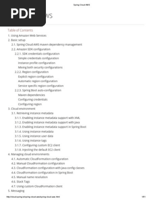Spring Cloud Aws Pdf Metadata Cloud Computing