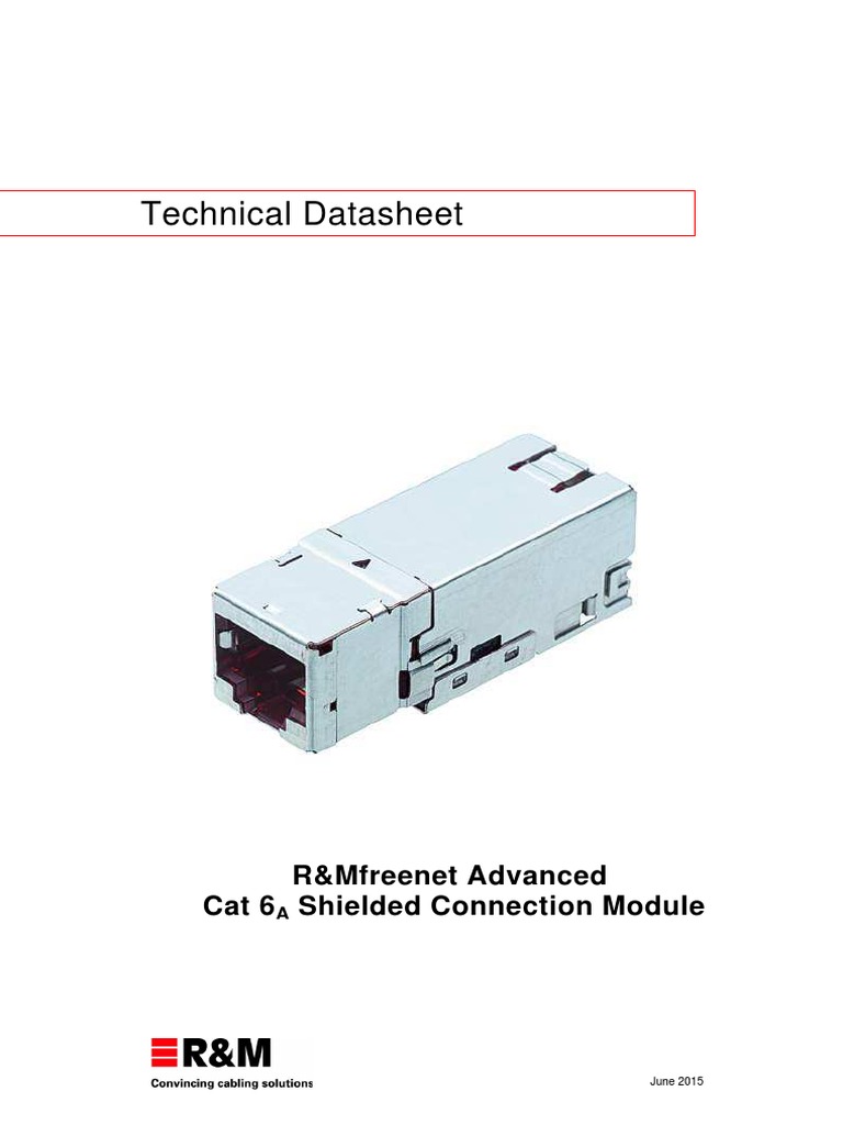 Cat 6A Shielded Module Datasheet | PDF | Electrical Connector | Equipment