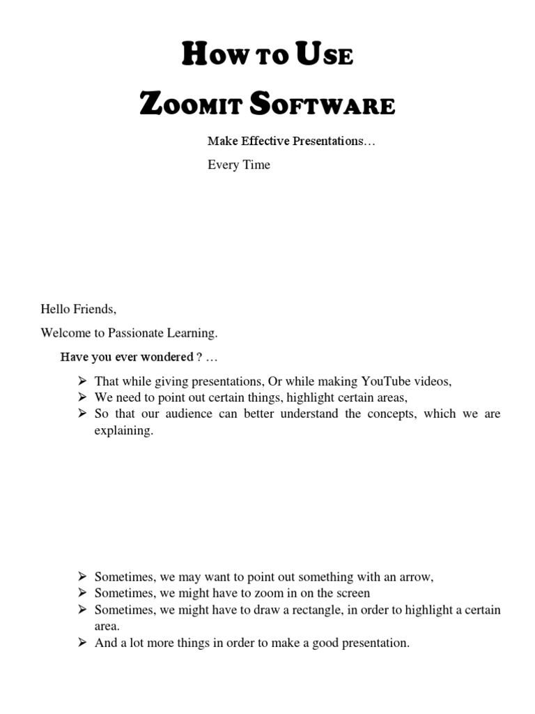 How To Use Zoomit PDF Control Key Computing And Information Technology