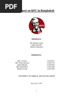 Report On KFC in Bangladesh: Ms. Rumana Anam Adjunct Faculty School of Business