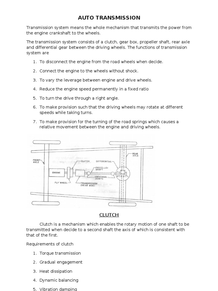 Auto Transmission System Overview | PDF | Clutch | Transmission (Mechanics)