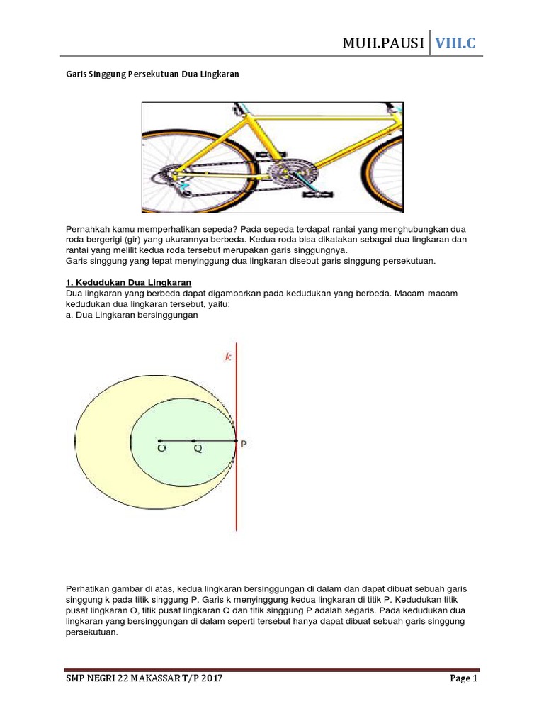 Contoh Soal Garis Singgung Persekutuan Dua Lingkaran ...