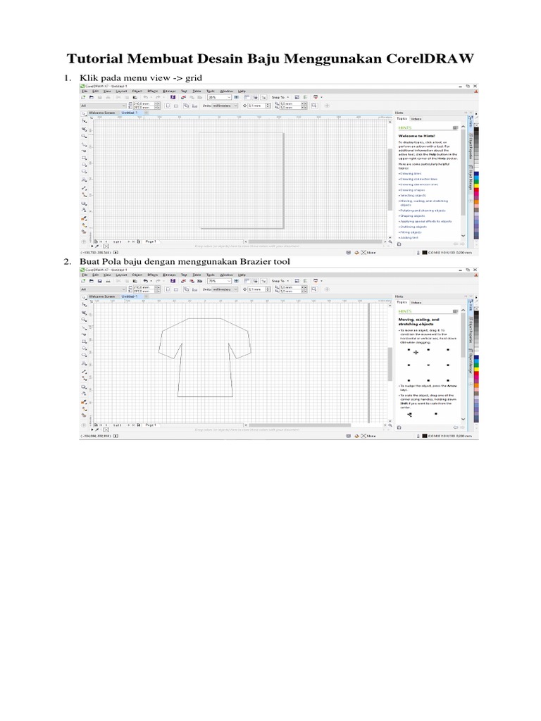Download Tutorial  Membuat Desain  Baju  Dengan Corel Draw  