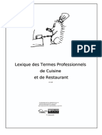 Lexique Termes Cuisine