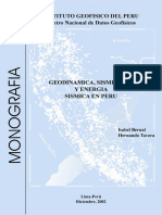 Geodinámica y Sismicidad del Perú