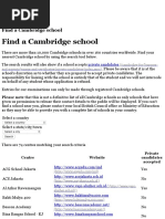 Find a Cambridge School