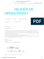 Investigación de Operaciones 1 - Ejercicios 1