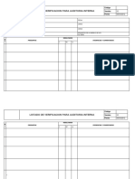 Lista de Verificacion para Auditoria