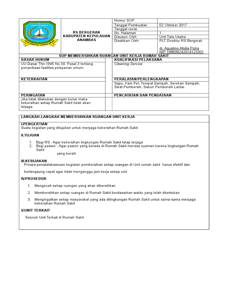 SOP Cleaning Service