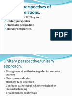 Theories /perspectives of Industrial Relations.: There Are Three of IR. They Are